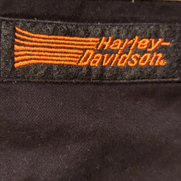 Harley-Davidson Mens Vintage Mechanix Jacket Black Patches Logo Size L LOOK! - Picture 3 of 8